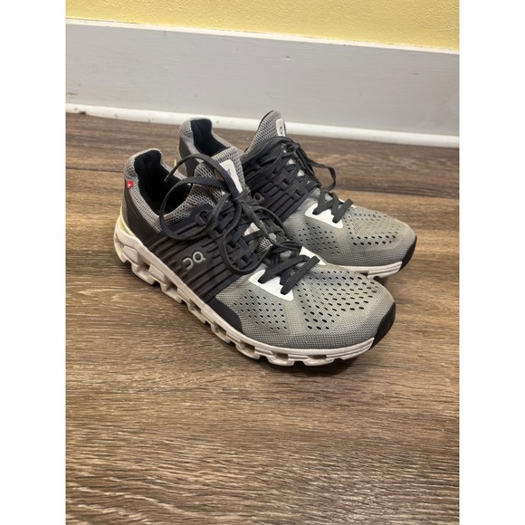 On Running Shoes - On Cloudswift Grey Black Running Shoes Womens US 8 Helion CloudTec 41.98922
